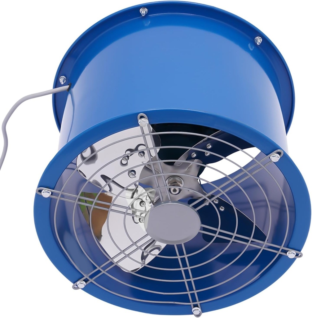 110V 370W Industrial Tube Axial Exhaust Fan, 16" Explosion-Proof Duct Fan, 5400m³/H High Airflow, Pure Copper Motor for Paint Spray Booths, Warehouse, Kitchen Ventilation