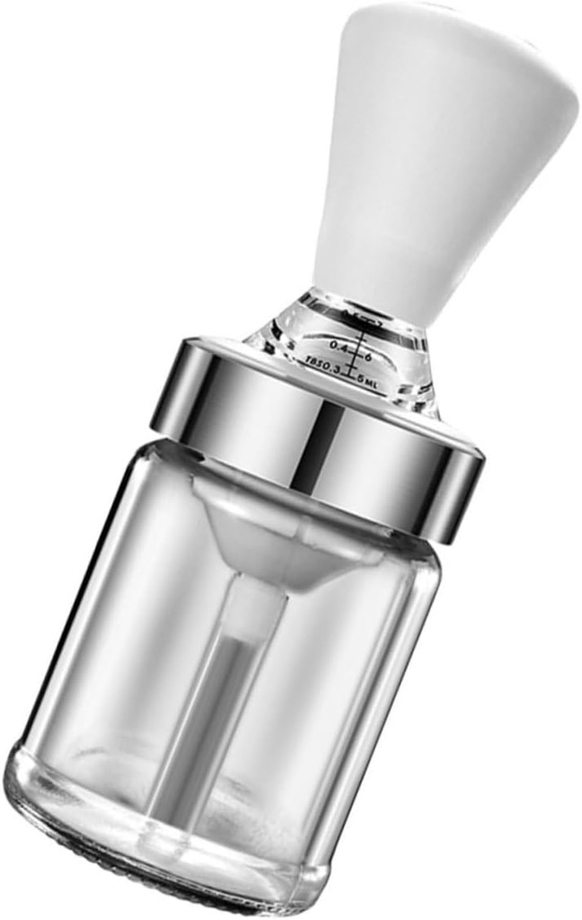 Oil Bottle with Food Grade Silicone Brush Kitchen Cruet Oil Dispenser Leak High Borosilicate Storage Bottle for Baking Bbq Cooking