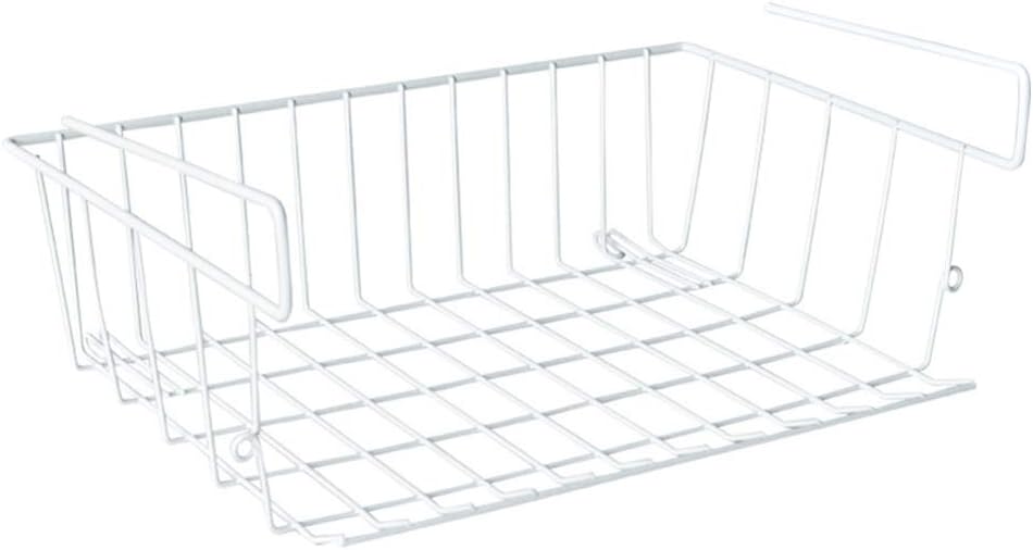 Cabilock Punch Hanging Basket Organizer under Partition Storage Shelf for Kitchen Wardrobe Iron Material Space-saving Design Fits Thick Partitions Stylish and Storage