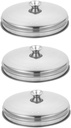 OUNONA 3pcs Stainless Steel Steak Lid Steam Microwave Cover Food Cover Steamer Lid Cheese Melting Dome
