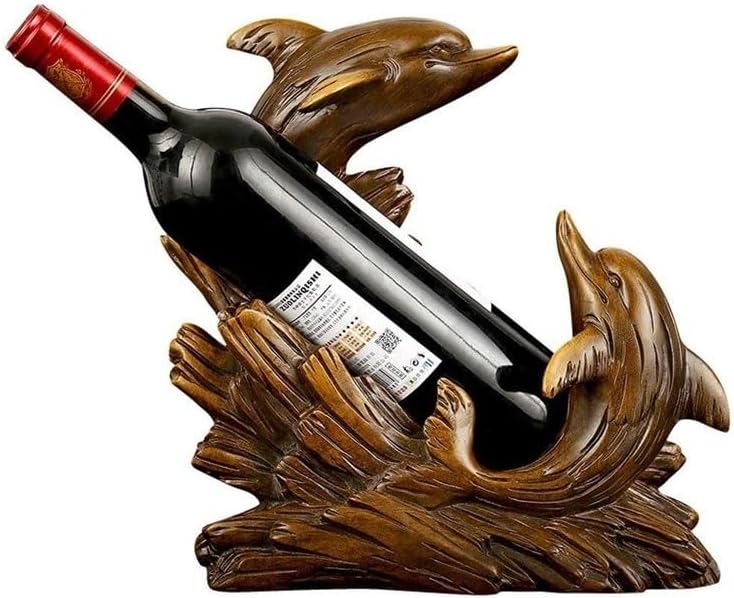 Wine Rack Freestanding Storage Wine Storage Rack Dolphin Wine Rack Decoration Kitchen Restaurant Resin Wine Rack Countertop Cabinet Wine Cellar Stackable Wine Rack Wine Storage Shelf