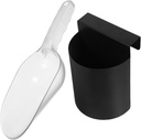 1Set Abs and Iron Ice Scoop with Comfortable Grip Handle for Ice Cubes Grains Candy and Food Serving in Home and Professional Kitchens Versatile Plastic Food and Grain Shovel with Organizer