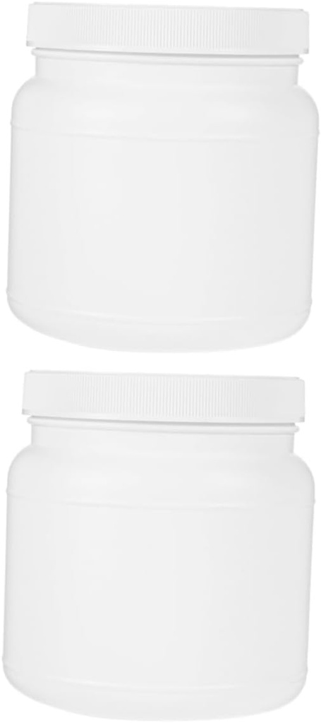 2pcs Airtight Plastic Storage Jars Lids Wide Mouth Containers for Powder Snacks Flour and Cookies Impact-resistant Design for -term Food Storage