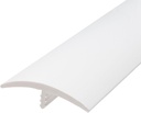 Outwater Plastic T-molding 1-1/2 Inch White Flexible Polyethylene Center Barb Tee Moulding 12 Foot Coil