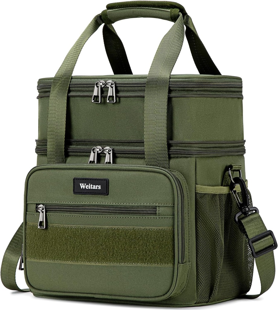 Weitars Tactical Lunch Box, Insulated Lunch Box, Large Expandable Heavy Duty Lunch Boxes for Men Women Durable Waterproof Leakproof Lunch Cooler Bag for Adults Work Outdoor Picnic Camping