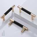 12 Pack 3 Inch 76 mm Barrel Cabinet Pulls Gold and Black Cupboard Aluminum Handles Drawer Pull Cabinet Handles