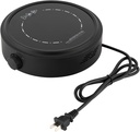 Mini Electric Stove, Portable Round Hot Plate, Electric Ceramic Stove, Multifunction Home Heater for All Flat-bottomed Utensils Ceramic for Making Tea, Coffee (Black)