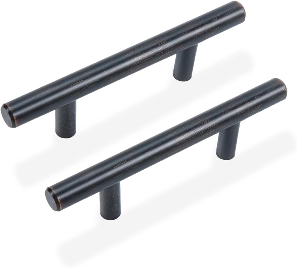 10 Pack Oil Rubbed Bronze Cabinet Handles 5.38 Inch Length Cabinet Pulls 3 Inch Hole Center Kitchen Cabinet Door Handles and Bathroom Bedroom Furniture Handles