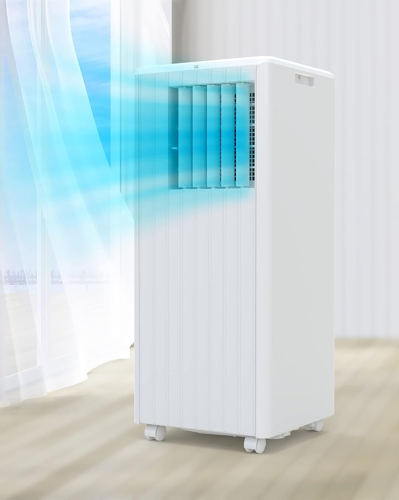 Portable Air Conditioners 8000 BTU Portable AC Unit for Room Bedroom up to 350 sq.ft, Standing Air Conditioner with Cool, Dehumidifier, Fan Modes Remote Control, Timer, Sleep Mode, Installation Kit