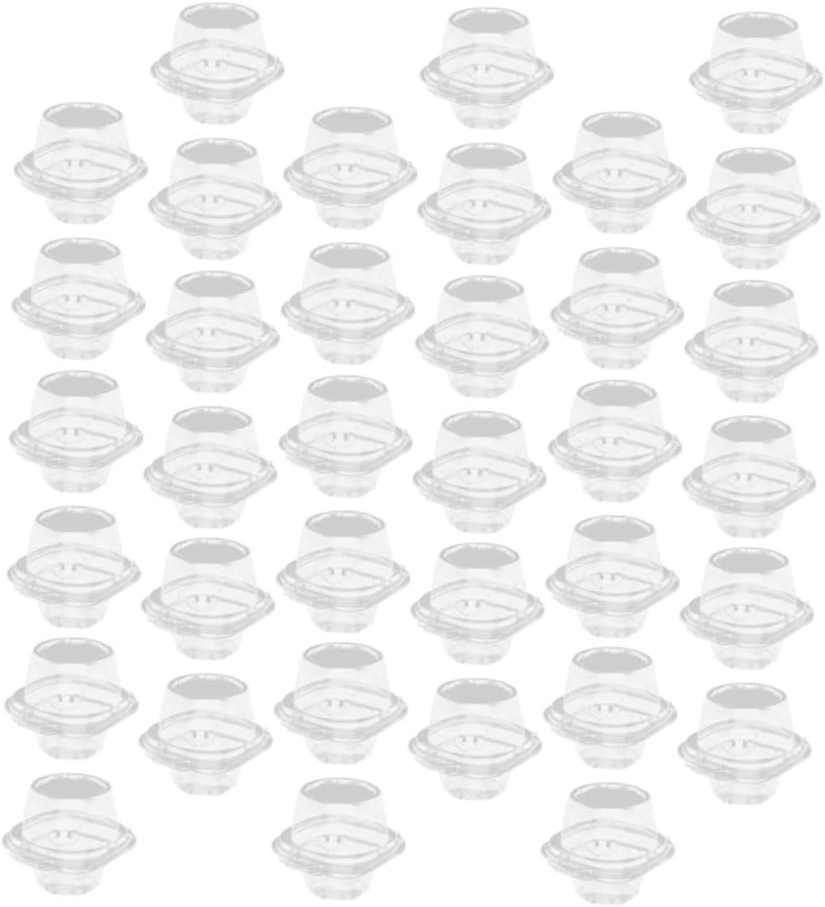100Pcs Thickened Plastic Cupcake Containers Lids Individual Dessert Boxes for Cakes and Pastries for Parties and Events