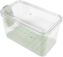 BESTYASH Fridge Sealing Bread Keeper Box Small in Light Toast Storage Container for Refrigerator Kitchen Organizer Bin for Fresh Bread and Vegetable Storage