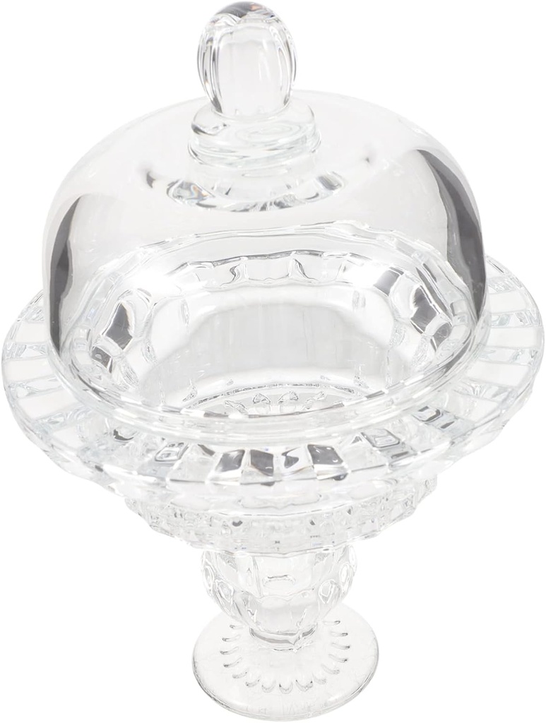 Transparent Glass Dessert Bowl Creative Candy Storage Jar for Snacks Cookies Dried Fruits Glass Container for Tea Nuts Weddings Parties