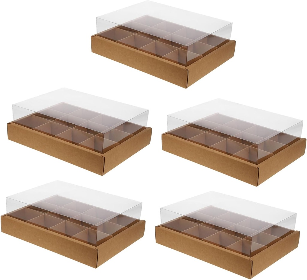 5Pcs Small Cupcake Boxes with Transparent Design Bakery Muffin Containers Lightweight Break Resistant Cupcake Packaging for Various Occasions