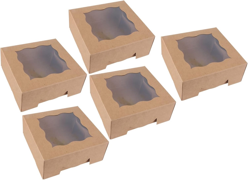 OUNONA 5pcs Window Cake Boxes Pastry Box Creative Design for Easy Use Lightweight and for Baking Desserts and Events