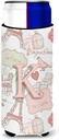 Letter K Love in Paris Pink Ultra Beverage Insulators for slim cans