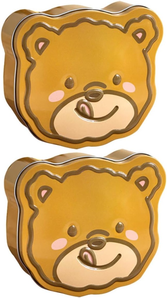 2pcs Cookie Jar Tinplate Candy Box Cookie Storage Bottles Holiday for Giving