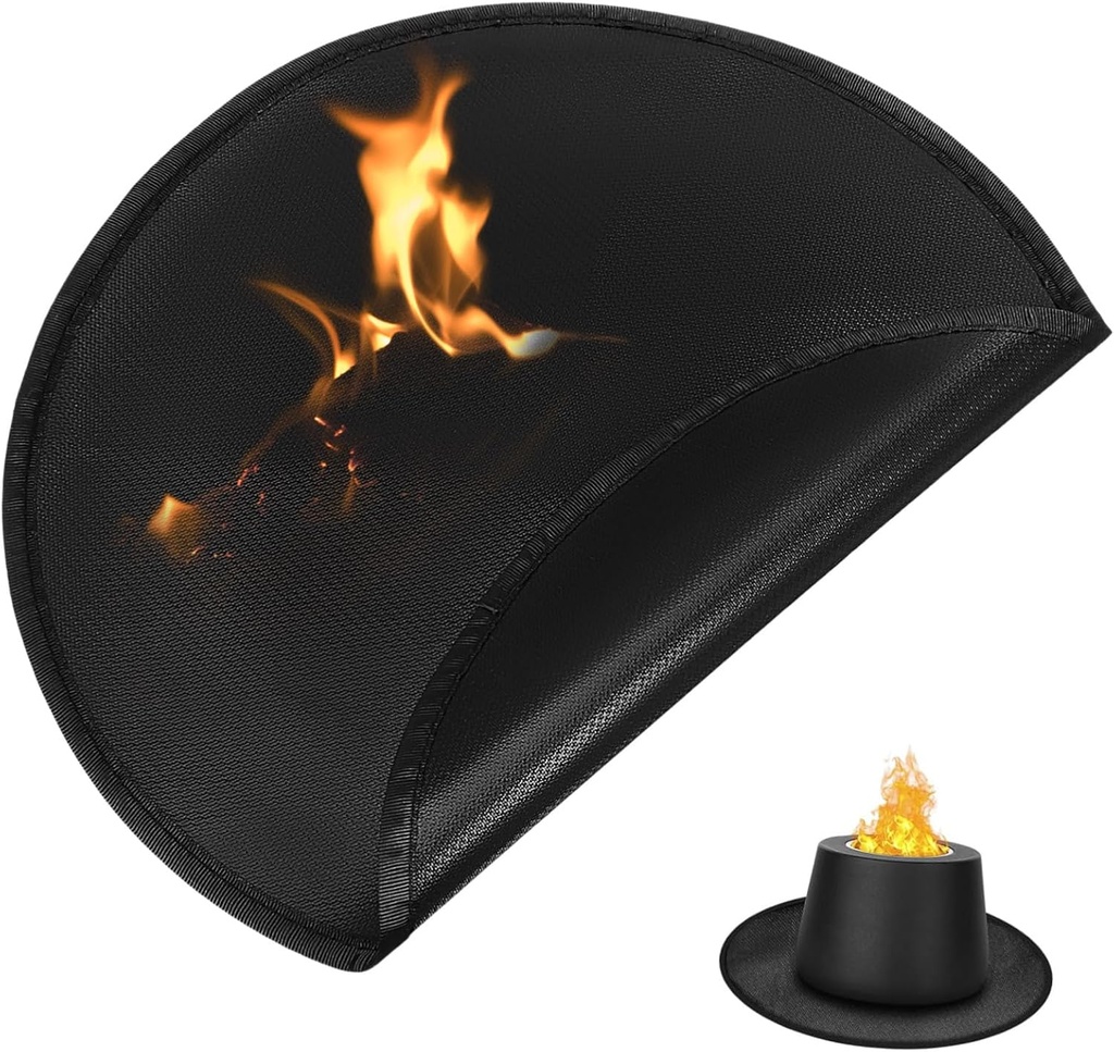 Fire Pit Mat for Outdoor Cooking Fireproof Grill Deck Protector Mat Circular Insulation Pad 14 Inch for Camping and Barbecue