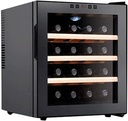 16 Bottle Compressor Wine Cooler Refrigerator Large Freestanding Wine Cellar 41f-64f Digital Temperature Control Wine Fridge for Red, Champagne Or Sparkling Wine