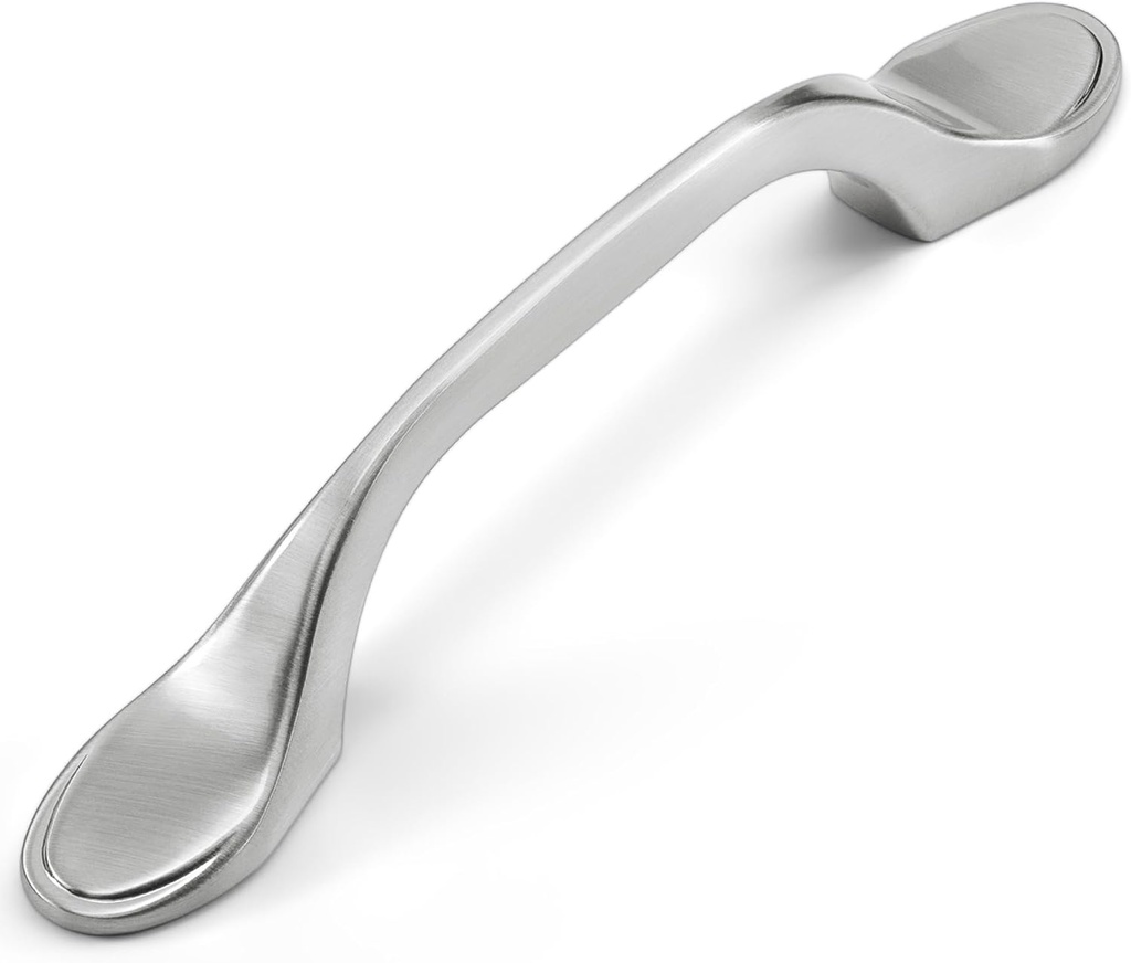 HESTIA HARDWARE 25 Pack | Cabinet Pull 3 inch Hole Center Satin Nickel Cabinet pulls Cabinet Pull and Knobs Silver Cabinet Handles Kitchen Cabinet Pulls Slim Cabinet Pulls (Z2.25.S)
