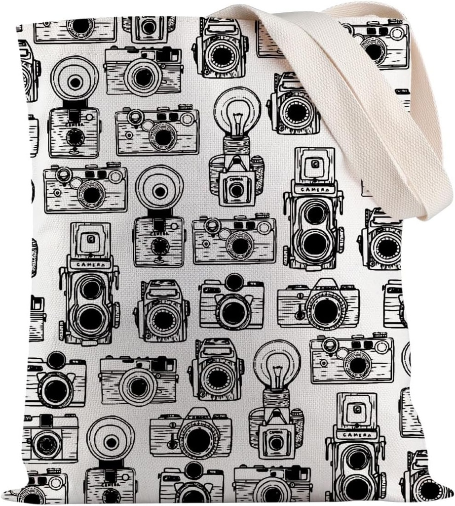 JXGZSO Camera Tote Bag Photography Camera Accessories Shopping Bag Photographer Gift Videographer Gift Photo Lovers Merch