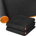 Aliceset 2 Pcs 80 x 144'' Extra Large Moving Blankets Heavy Duty Packing Blankets Quilted Shipping Furniture and Storage Pads Thick Furniture Pads for Wrapping Moving Protecting Supplies, Black