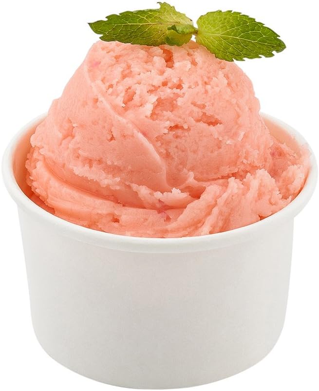 Coppetta 5-Ounce Dessert Cups, 50 Disposable Ice Cream Cups - Lids Sold Separately, Sturdy, White Paper Frozen Yogurt Bowls, For Hot And Cold Foods, Perfect For Gelato Or Mousse - Restaurantware
