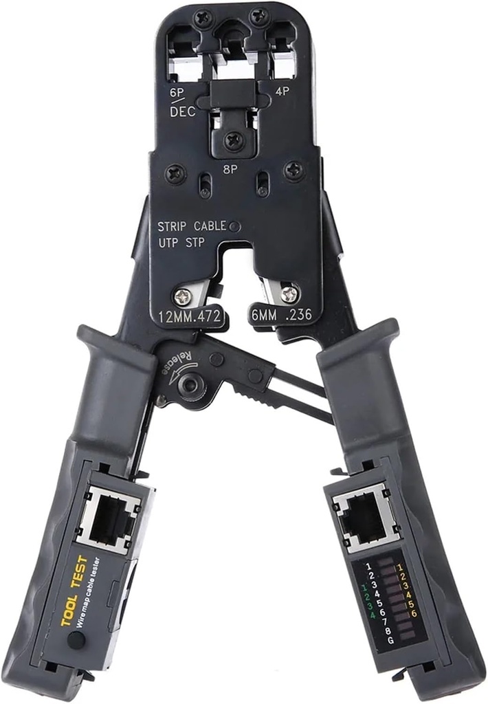 2 in 1 multitool RJ45 Network LAN Cable Crimper Pliers stripper Tool Cable Tester 6P/8P Wire Cutter Tool Test Crimping Pliers