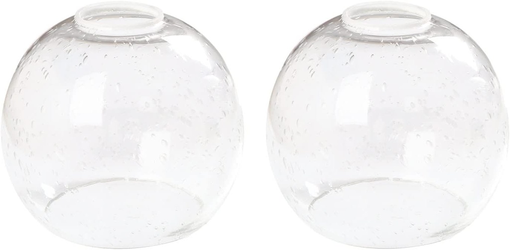 Clear Seeded Glass Globe Lamp Shades Replacement Lampshade Cover with 1-5/8-inch for Wall Sconce Pendant Lighting G0091
