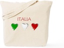 CafePress Italia Tote Bag Reusable Natural Beige Canvas Shopping Bag