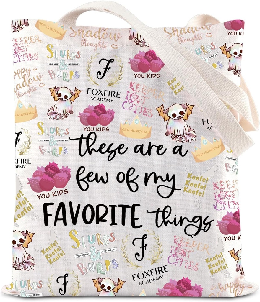 ENSIANTH KOTLC Inspired Tote Bag KOTLC Reader Bag Foxfire Academy Gift Black Swan Keepers City Handbag