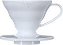 Hario V60 Plastic Coffee Dripper, Size 01, White