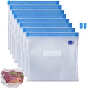 Sous Vide Bags-BPA-Free Reusable Vacuum Seal Bags for Food/Freezing safe-20pcs (8.6 * 8.5in) Vacuum Food Storage Bags & Seal Clips for Sous Vide Cooking-HOMYLAND