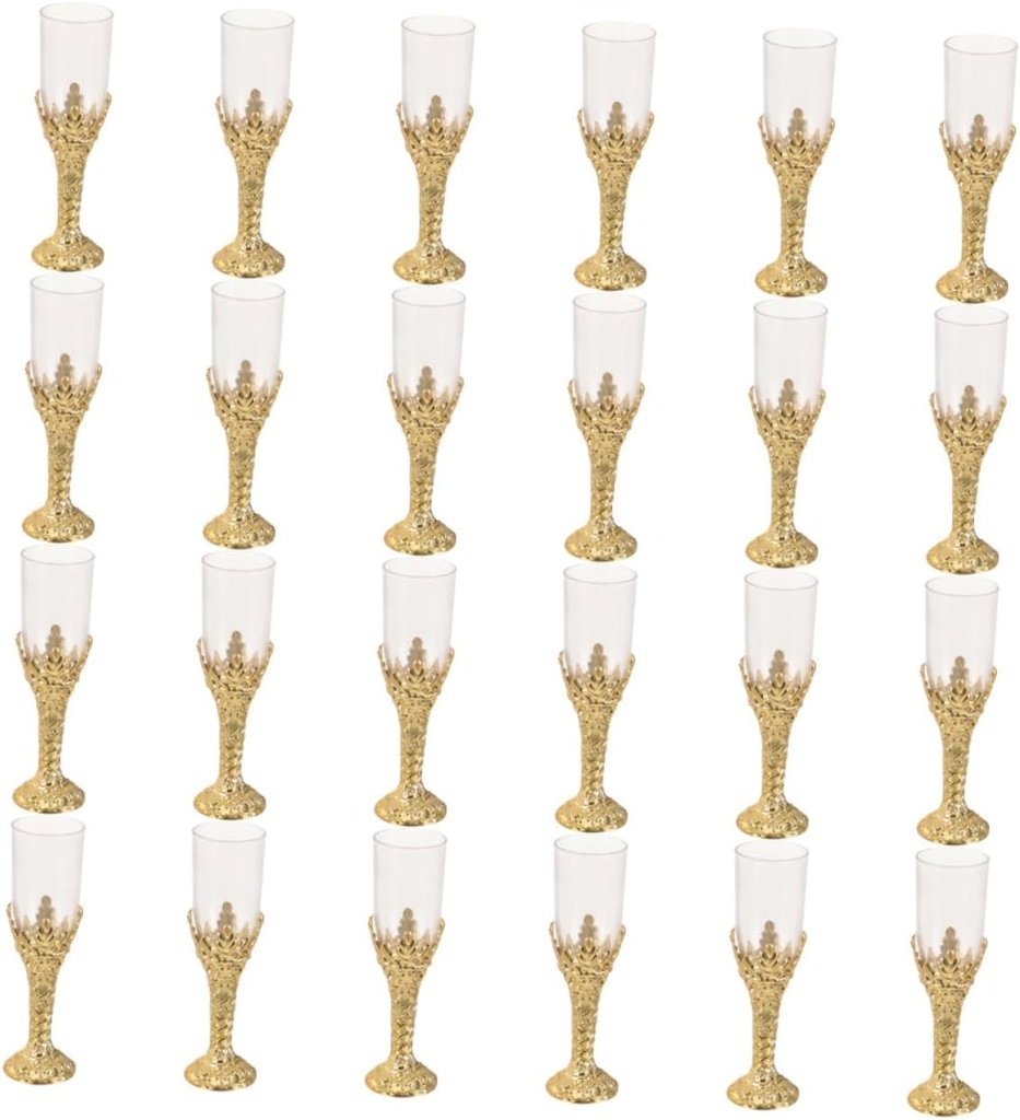 CHILDWEET 24pcs Mini Goblet Shaped Candy Boxes Plastic Festival Decorations Storage Organizers for Wedding Party
