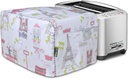Hot Dog Toaster Cover,Toaster Oven Dust Cover,Four Slice Bread Toaster Cover,Cover for air fryer with Accessory Pocket Compatible（Paris）