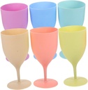 STOBAZA 6pcs Multi-functional Juice Goblets Elegant Macaron Drinking Glasses for Parties and Weddings for Cocktails Wine and Soda Capacity