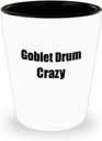EzGift Funny Goblet Drum Crazy Shot Glass Musician Gift Instrument Player Present 1.5 Oz Shotglass