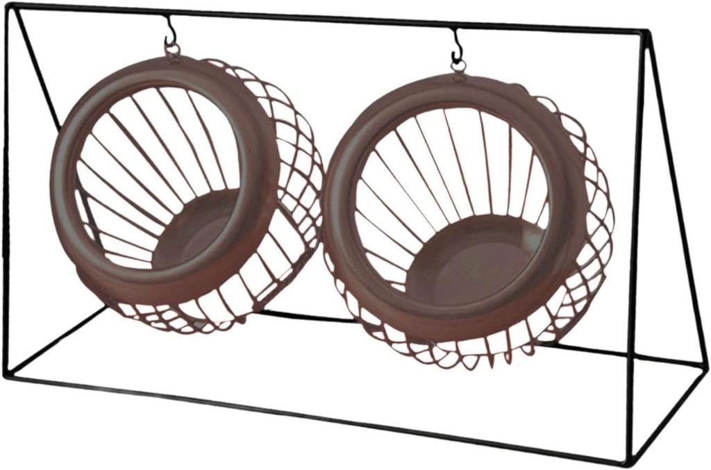 Coffee Pod Holder Fruit Bowl Multifunctional Snack Candy Container Wrought Iron Storage Basket for Kitchen Office Livingroom Gold(Brown)