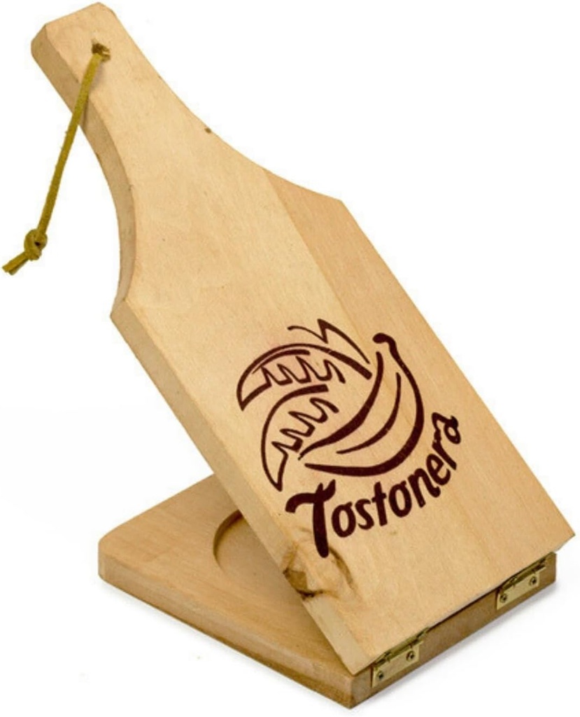 IMUSA USA J-100-5-5045 Traditional Jumbo Wood "Tostonera" Plantain Masher,Tan
