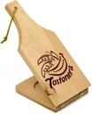 IMUSA USA J-100-5-5045 Traditional Jumbo Wood "Tostonera" Plantain Masher,Tan