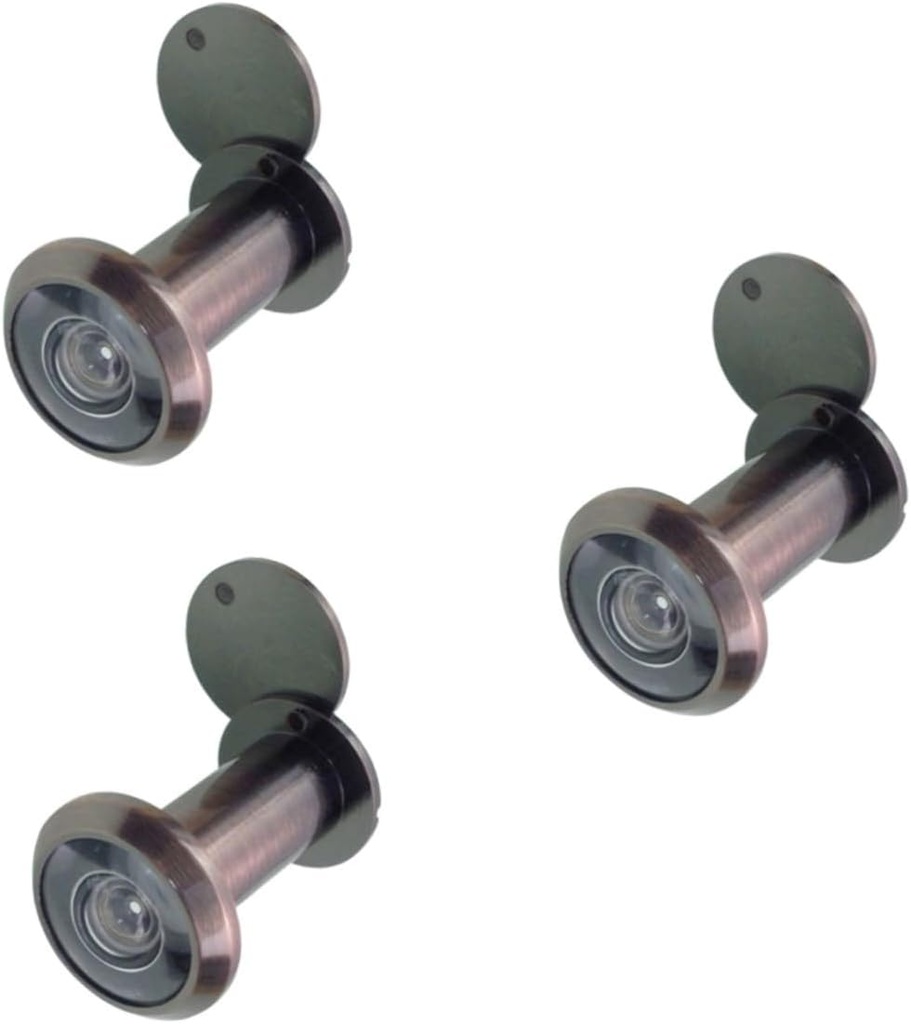 DOITOOL 3pcs Door Peep Hole Privacy Cover Large Viewing Angle Prying-Resistant Easy to Install Door Viewer for Home Office