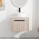 24 Inch Bathroom Vanity with Sink,24" Floating Bathroom Vanity,Single Sink Bathroom Vanity Combo,Modern Bathroom Vanity,Brown Wall Mounted Cabinet Set