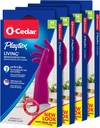 O-Cedar Playtex Gloves Living Reuseable Rubber Cleaning Gloves, Premium Protection, Size - Medium (1 Pair) - 4 Pack
