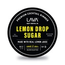 LAVA Premium Lemon Drop Sugar Cocktail Rimmer, All Natural Rimmer Sugar, Sweet & Sour, Real Lemons, Pure Cane Sugar, No Silicon Dioxide, with Easy Screw-On Lid - 5oz