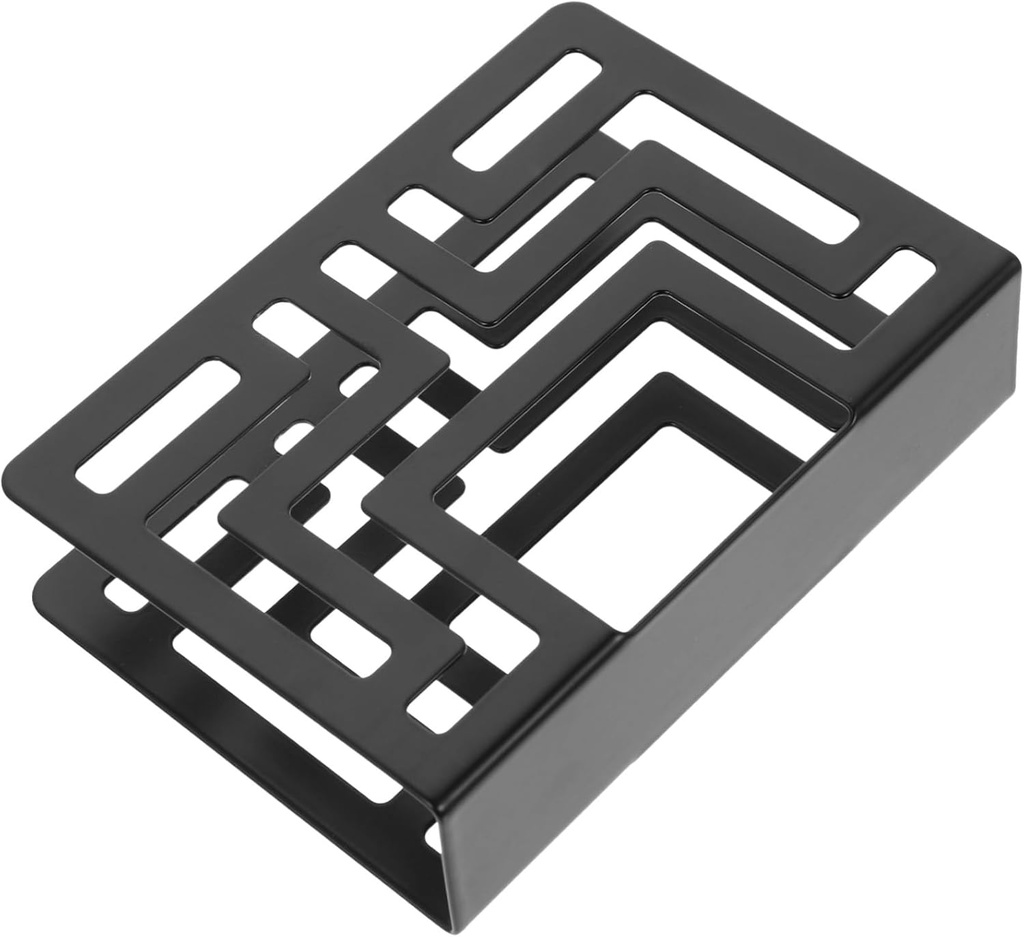 VICASKY Metal Hollow Style Napkin Holder Tissue Stand Napkin Storage for Kitchen Dining Table Restaurant Hotel Black