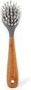 Full Circle Scrub Brush for Cast Iron Cookware, Dishes Pots, Sinks - Sustainably Sourced with Bamboo Handle