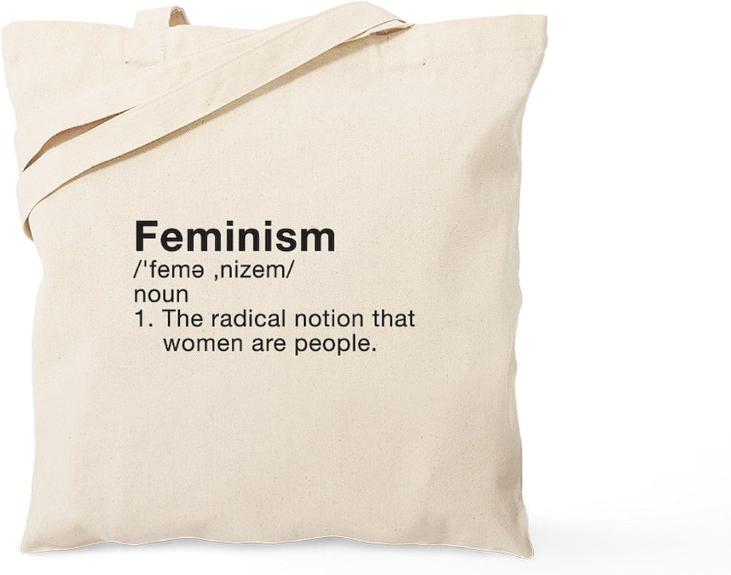 CafePress Feminism Definition Tote Bag Natural Canvas Tote Bag, Reusable Shopping Bag