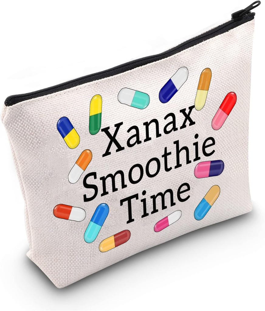LEVLO Stars Fans Gifts Xanax Smoothie Time Makeup Bags Housewives Gifts