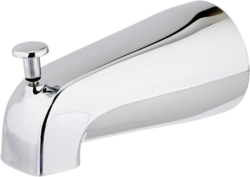 EZ-FLO 5-3/8 Inch Nose Diverter Tub Spout, 1/2 Inch IPS Connection, Chrome Finish, 15083