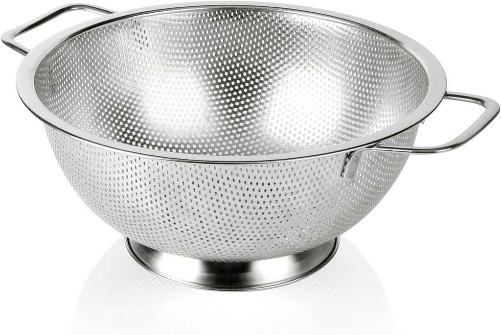 Colander Stainless Steel 3-Quart, Strainer for Kitchen Food, Dishwasher Safe