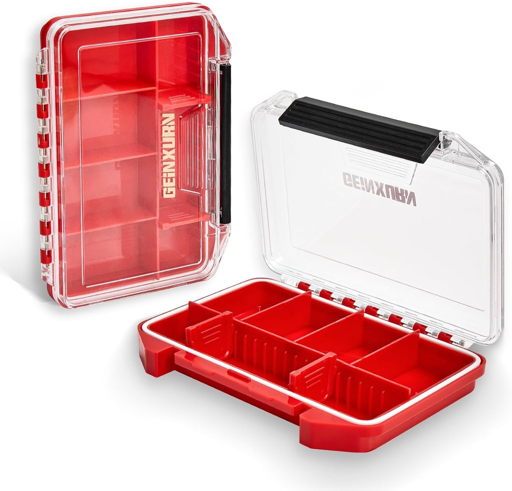 IPX4 Waterproof Small Storage Parts Organizer, Small Parts Case with Removable Dividers, Screwdriver Bit Set Box(2 Boxes)